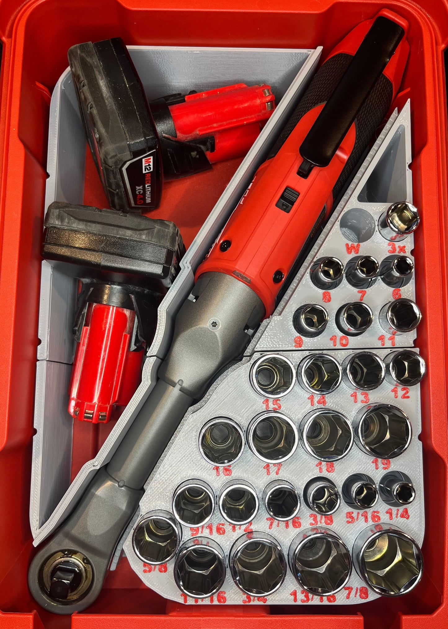 Packout Insert For M12 Extended Reach 3/8" Ratchet and 56-Piece Socket Set (MERSH)