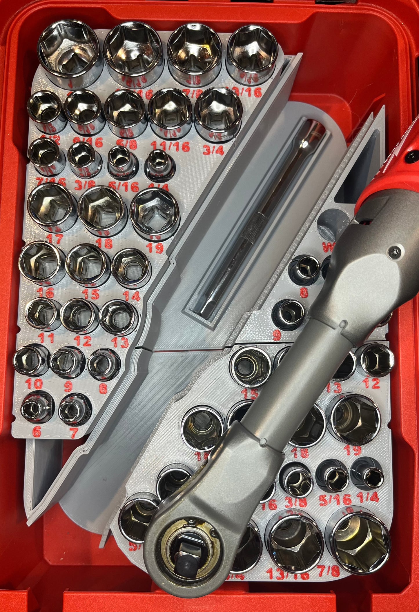 Packout Insert For M12 Extended Reach 3/8" Ratchet and 56-Piece Socket ...