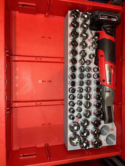 Packout Drawer Insert for M12 3/8" Ratchet and 56-Piece Socket Set (RA ...