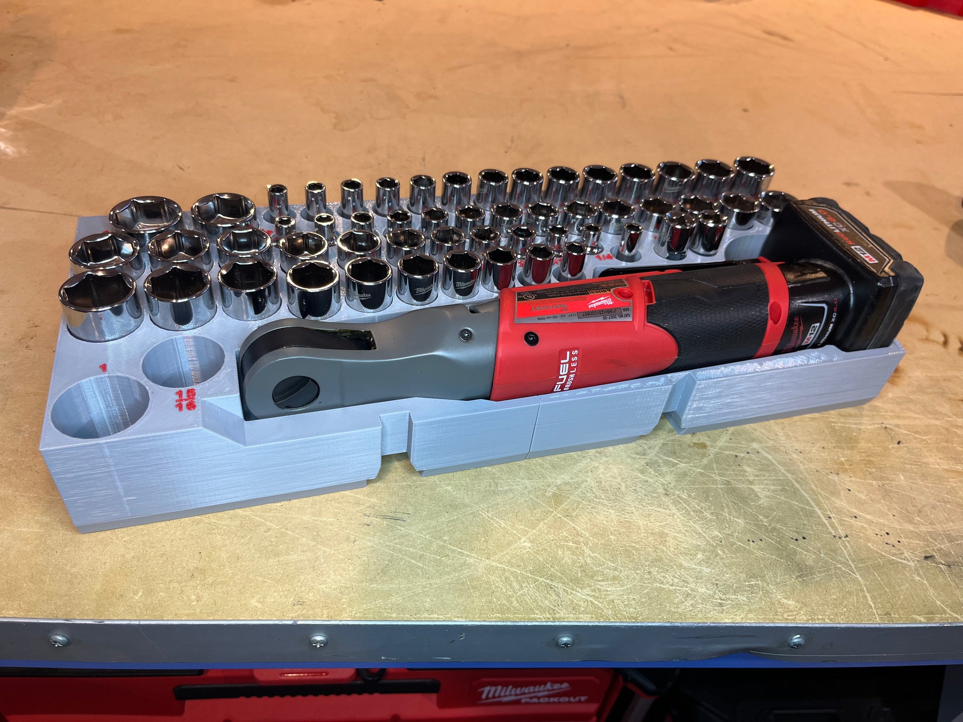 Packout Drawer Insert for M12 3/8" Ratchet and 56-Piece Socket Set (RA ...