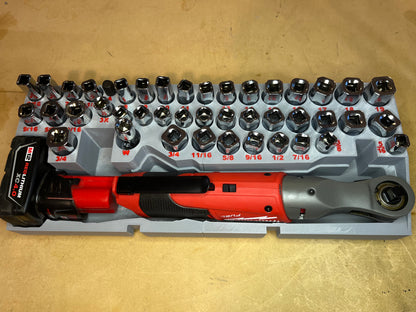 Packout Drawer Insert for M12 FUEL Right Angle Impact Wrench and 43-Piece Impact Socket Set (RAWD) - Sidewinder Style