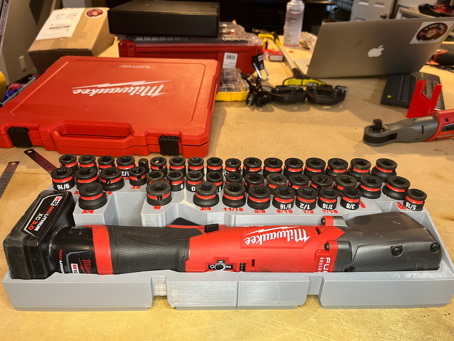 Packout Drawer Insert for M12 FUEL Right Angle Impact Wrench and 43-Piece Impact Socket Set (RAWD) - Sidewinder Style