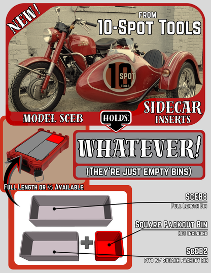 Packout SideCar Flex Bin Inserts (ScEB)
