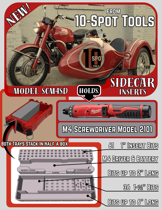Packout SideCar Insert for M4 Screwdriver (ScM4SD)