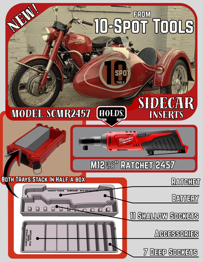 Packout SideCar Insert for M12 3/8" Ratchet (ScMR2457)