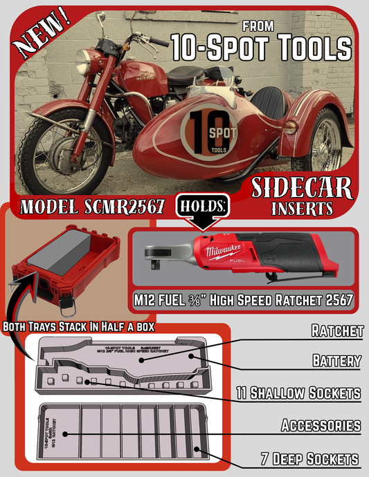 Packout SideCar Insert for M12 FUEL 3/8" High Speed Ratchet (ScMR2567)