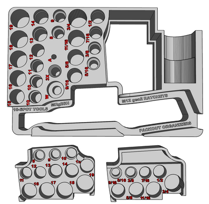 Packout Organizer Insert for NEW M12 Ratchets and Impact Socket Set (MRg2SH)