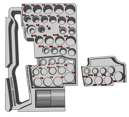 Packout Organizer Insert for NEW M12 Ratchets and Impact Socket Set (MRg2SH)