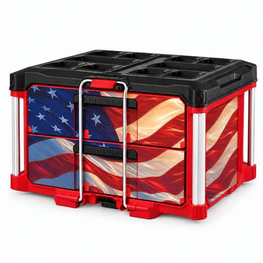 American Flag – 2-Drawer Toolbox Wrap Kit