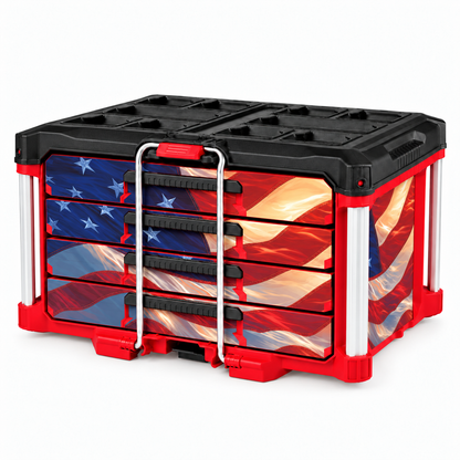 American Flag – 4-Drawer Toolbox Wrap Kit