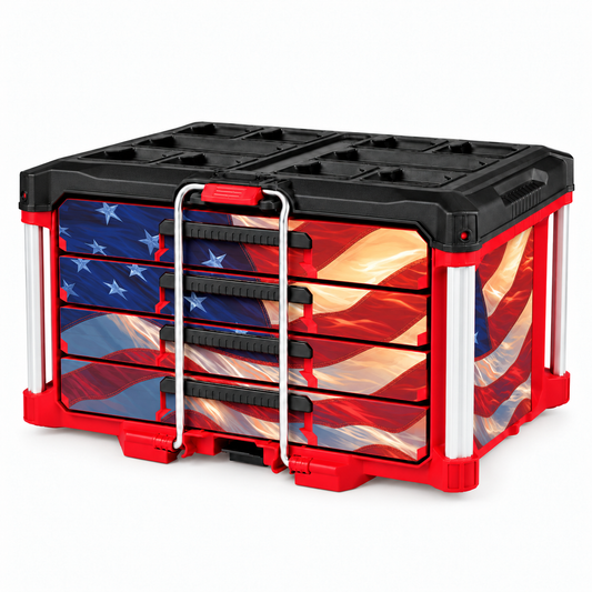 American Flag – 4-Drawer Toolbox Wrap Kit
