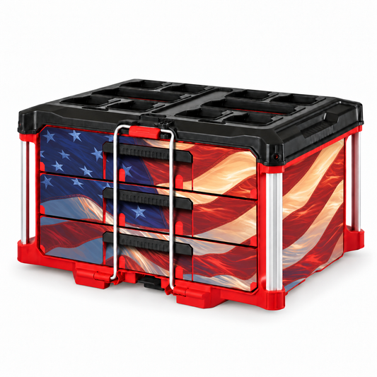 American Flag – 3 Medium-Drawer Toolbox Wrap Kit