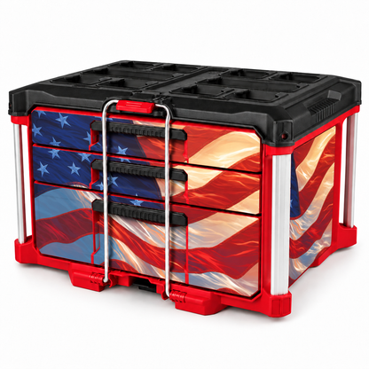 American Flag – 3-Drawer Toolbox Wrap Kit