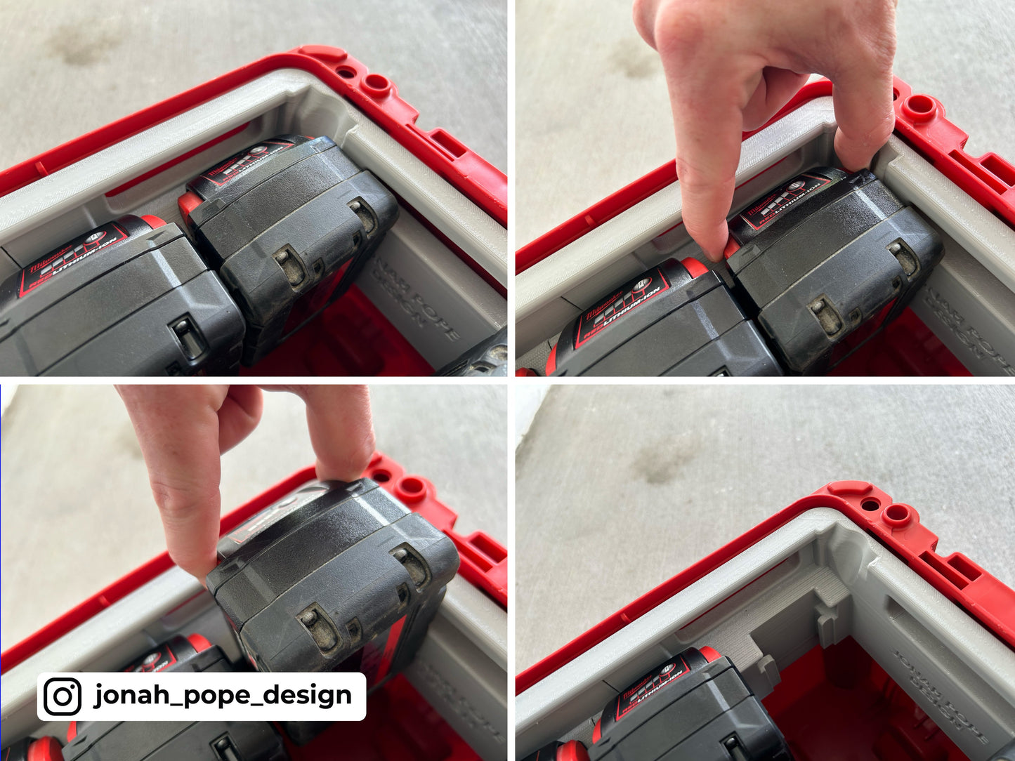 Packout Ammo Can Insert for M18 Batteries (JPAC-BR) - Jonah Pope Design