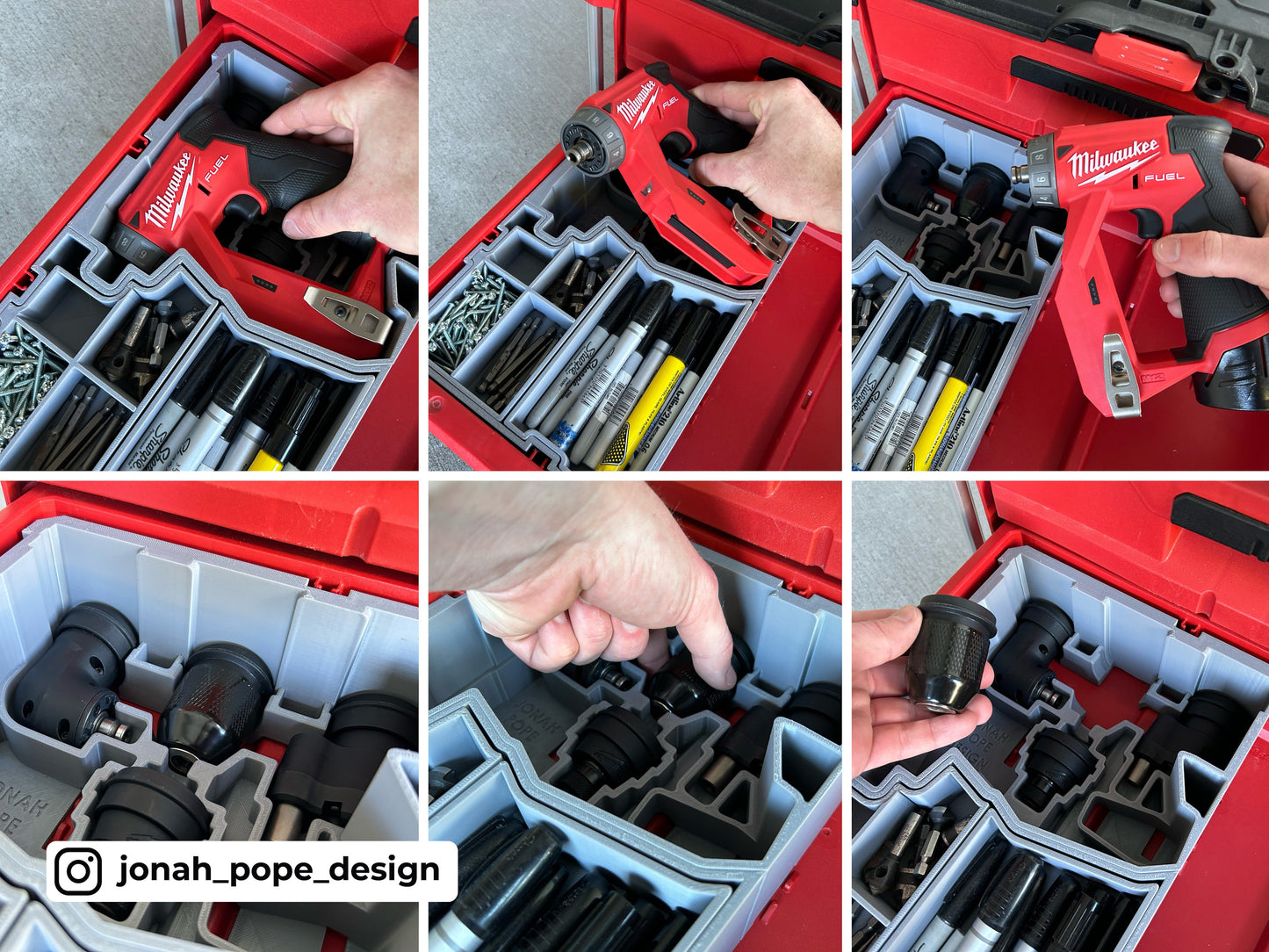 Packout Drawer Insert for M12 Installation Driver (JPD-ID) - Jonah Pope Design