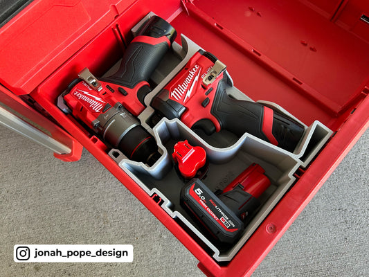 Packout Drawer Insert For M12 Gen 3 Drill/Impact Driver - Jonah Pope Design (JPD-DID3)