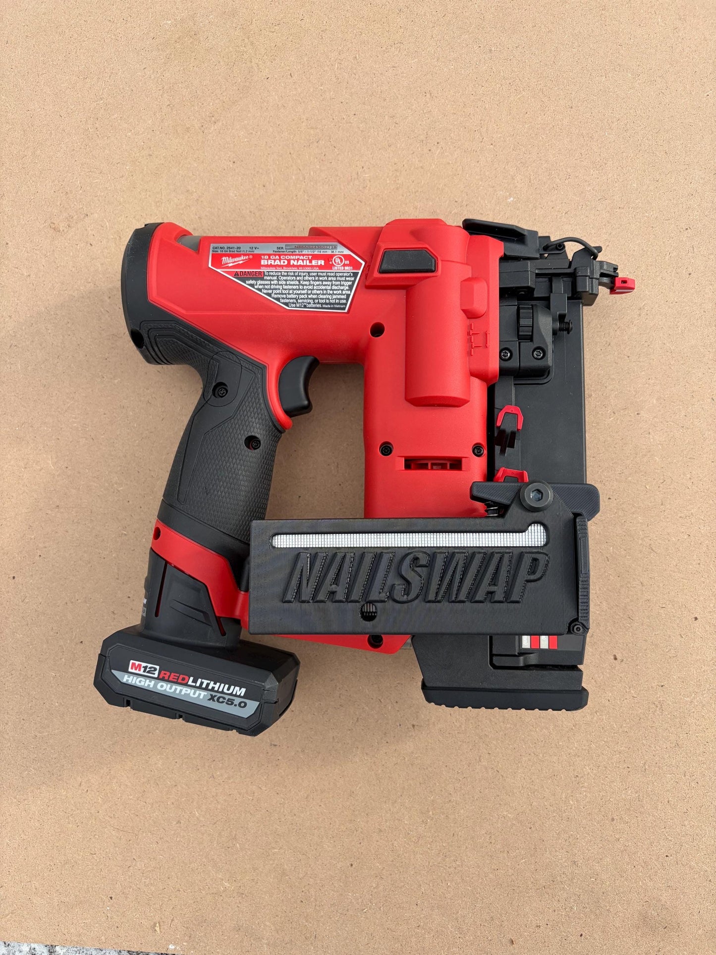 NAILSWAP Spare Nail Compartment for Milwaukee M12 18 Ga. Brad Nailer