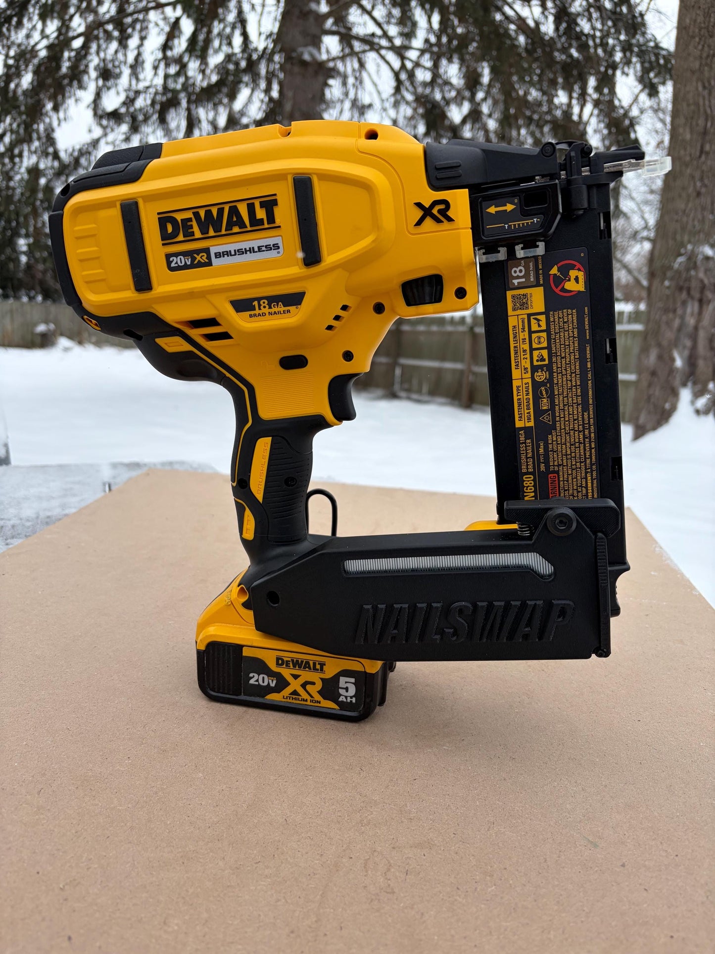 NAILSWAP Spare Nail Compartment for DeWalt 20V 18 Ga. Brad Nailer