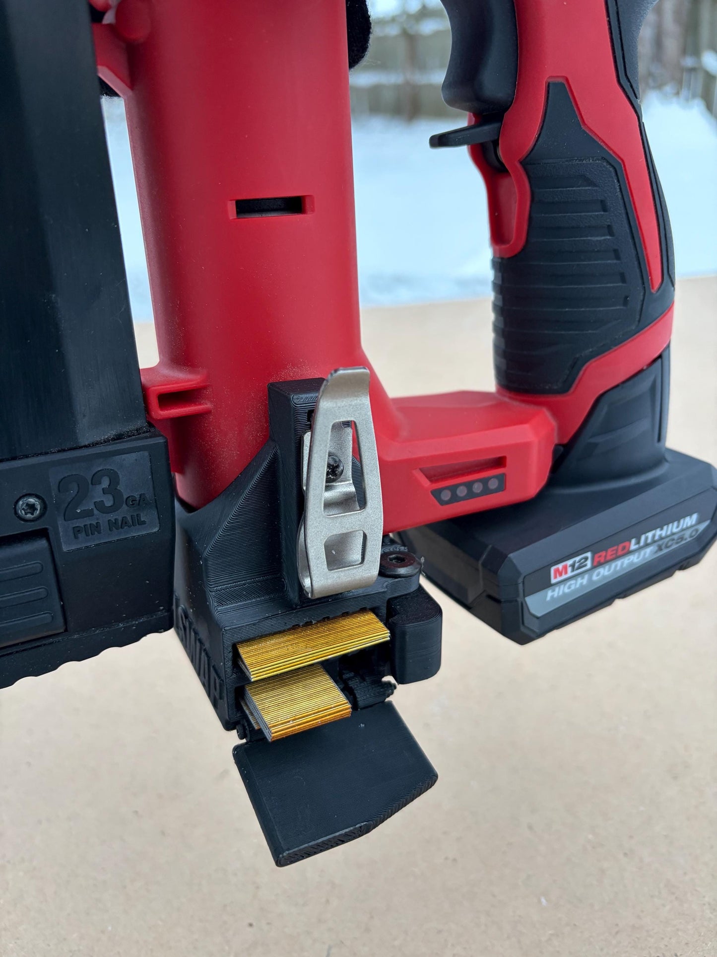 NAILSWAP Spare Nail Compartment for Milwaukee M12 23 Ga. Pin Nailer