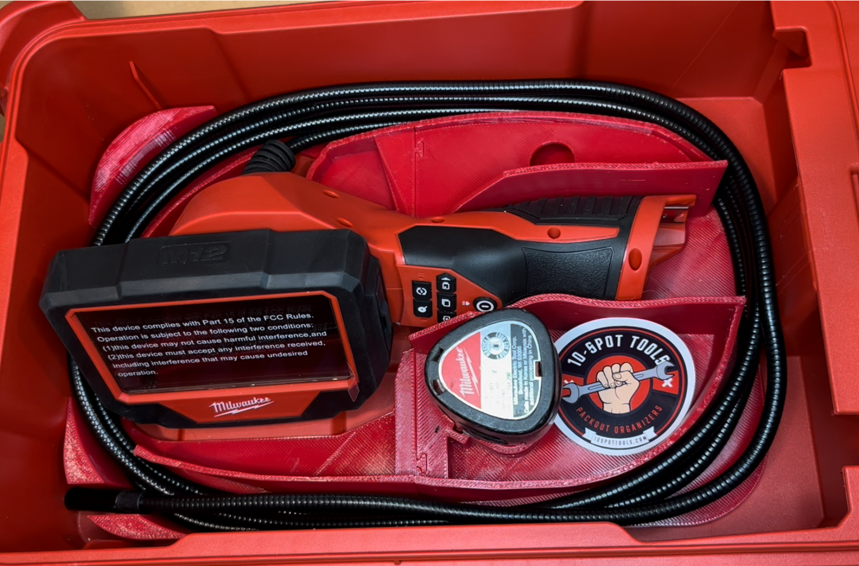 Packout Insert For M12 M-Spector Inspection Camera (MBS) – 10-Spot Tools