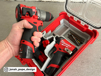 Packout Insert For M12 Gen 3 Drill/Impact Driver - Jonah Pope Design (JP-DID3)