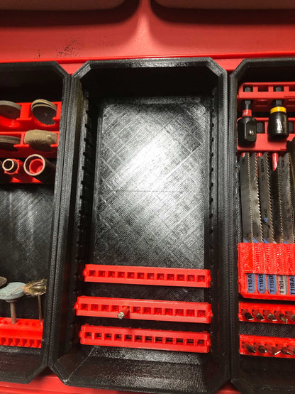 Bit Holders for use with the Milwaukee Tools Shockwave case and 3D Printed Bins