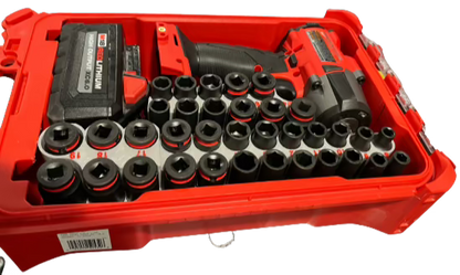 Packout Insert For M18 Mid Torque 3/8” Impact Wrench w/ 43-Piece Impact Socket Set (WASH)