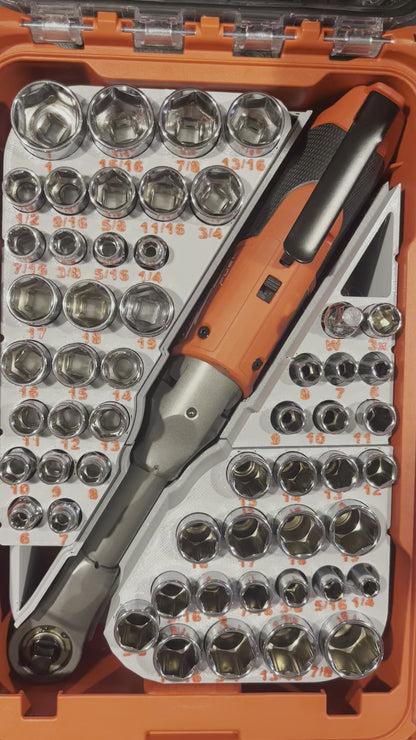 Packout Insert For M12 Extended Reach 3/8" Ratchet and 56-Piece Socket Set (MERSH)