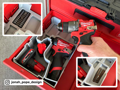 Packout Drawer Insert For M12 Gen 3 Drill/Impact Driver - Jonah Pope Design (JPD-DID3)
