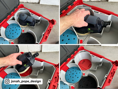 Packout Tool Box Insert For Festool ETS EC150 and 6" Sanding Discs - Jonah Pope Design (JP-ETS)