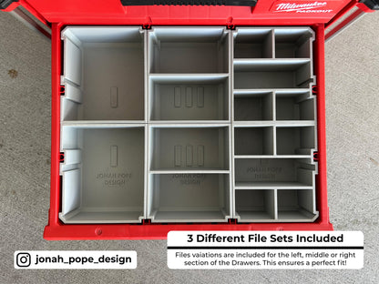 Slimline Packout Drawers Organizer Tubs Inserts (Red/Black) - Jonah Pope Design (JPD-OT)