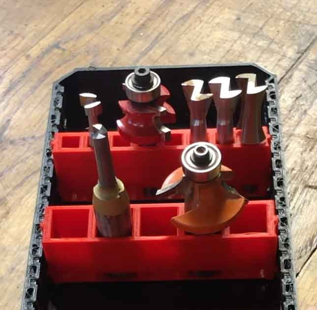 Bit Holders for use with the Milwaukee Tools Shockwave case and 3D Printed Bins