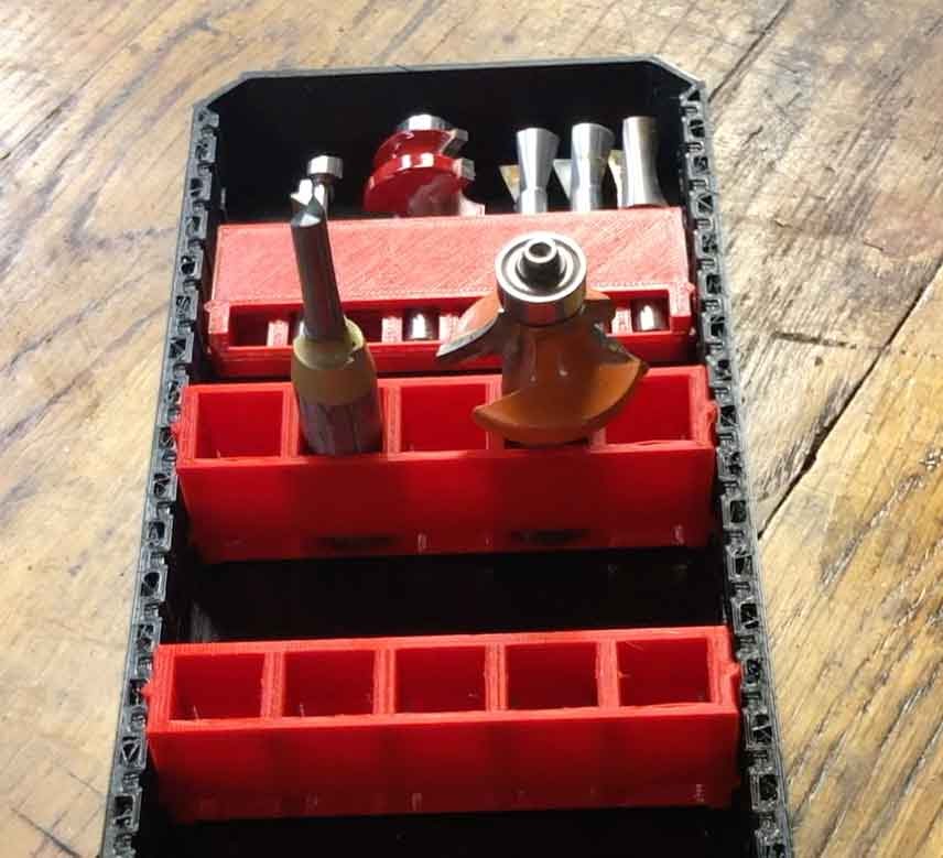 Bit Holders for use with the Milwaukee Tools Shockwave case and 3D Printed Bins