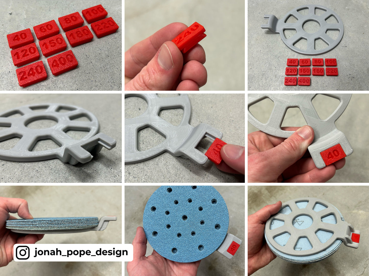 Packout Tool Box Insert For 6" Sanding Discs - Jonah Pope Design (JP-SD)