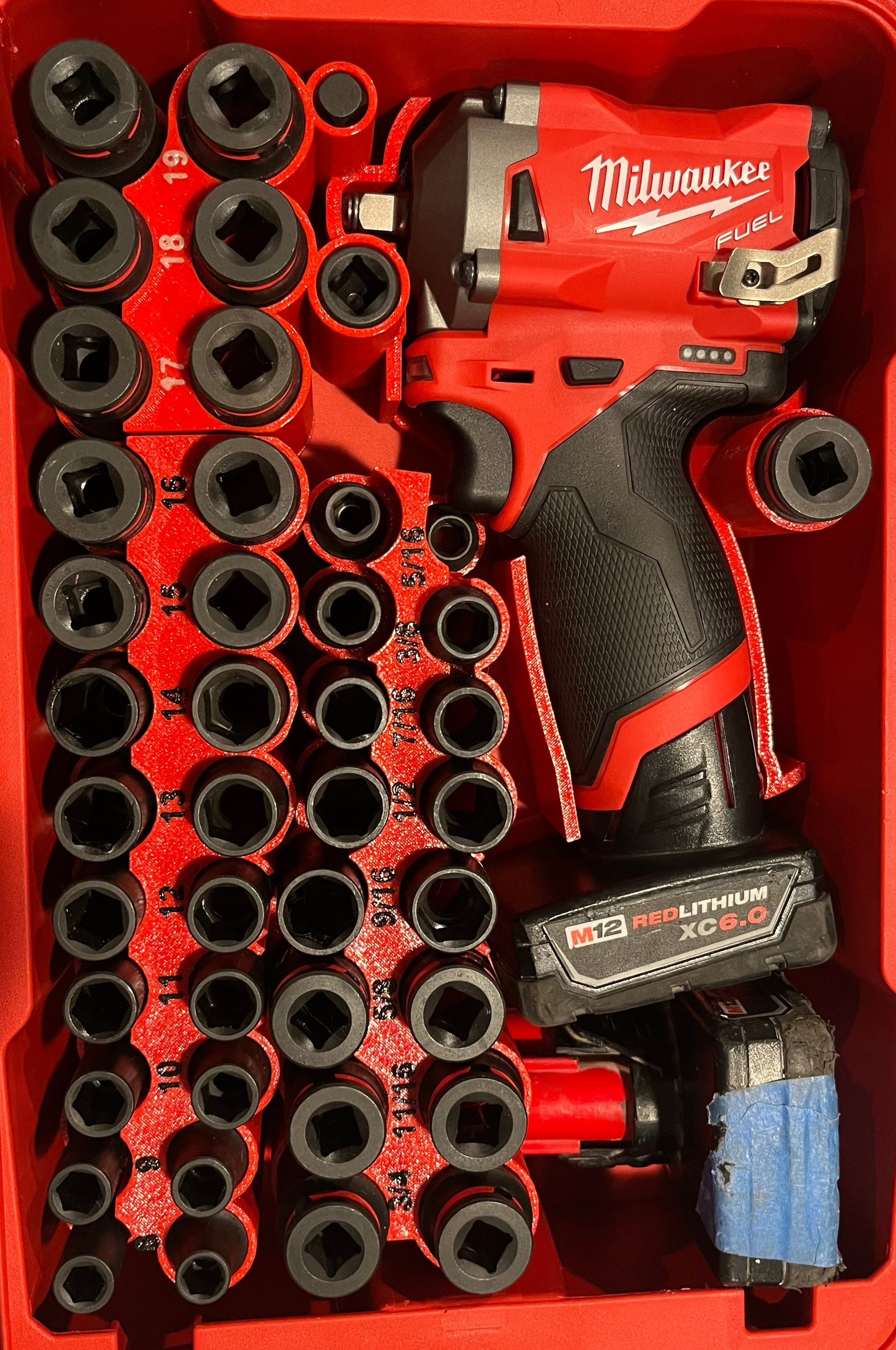 Packout Insert For M12 Stubby 3/8 Impact Wrench + 43-piece Impact Soc –  10-Spot Tools