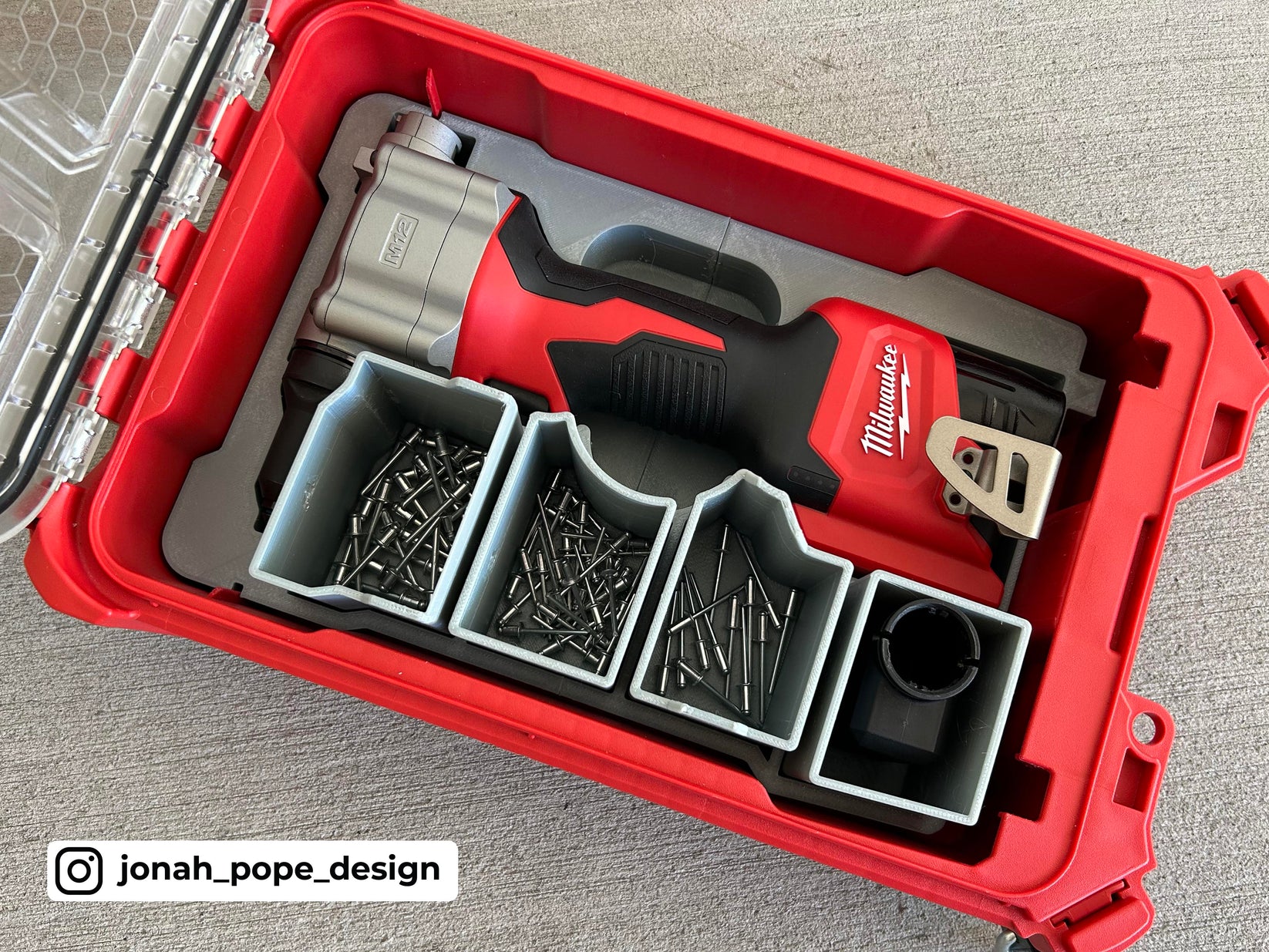 Packout Insert For M12 Rivet Gun - Jonah Pope Design (JP-RG) – 10-Spot ...